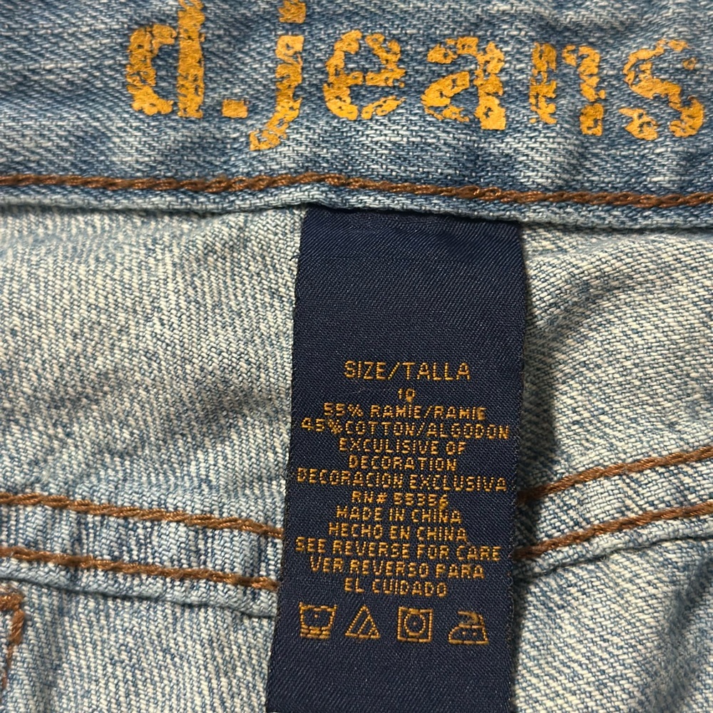 Embroidered distressed Blue d.Jeans size 10 - Picture 5 of 5
